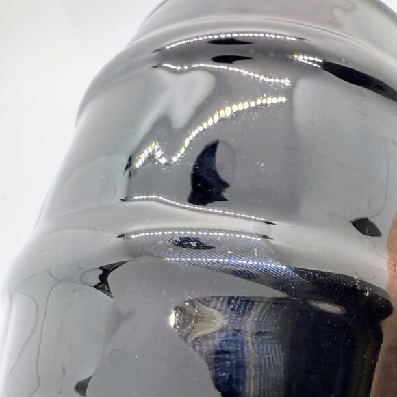 Vintage Van Briggle Pottery Cobalt Blue Drip Black Glaze Barrel Mug Coffee Cup - Picture 8 of 14